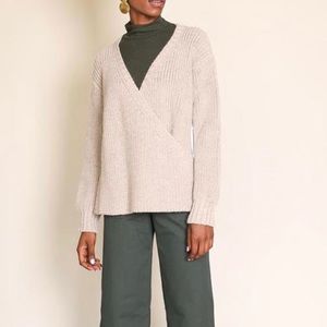 First Rite Crossover Sweater in Sand